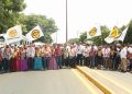 FUCO, recibe con marcha multitudinaria a Claudia Sheinbaum en Juchitán