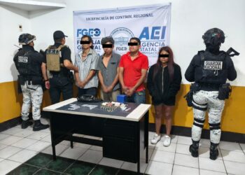 Desmantelan presunto punto de narcomenudeo en la Cañada; hay cuatro detenidos y aseguramiento de droga y vehículos